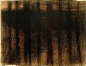 Troncs d’arbres reflétés dans l’eau - Georges Seurat