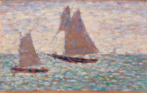 Deux voiliers à Grandcamp - Georges Seurat