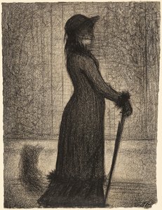 Woman Strolling (Une élégante) - Georges Seurat