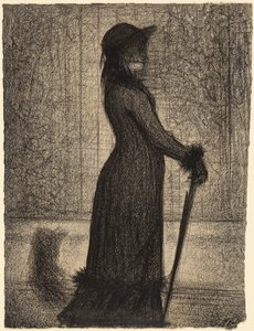 Femme se promenant (Une élégante) - Georges Seurat