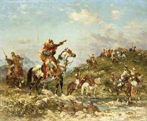 Guerriers arabes à cheval