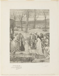 Vie pastorale de sainte Geneviève (panneau central) - Georges William Thornley