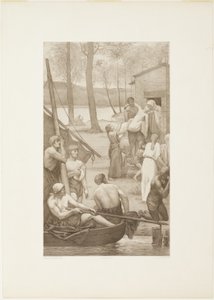 Vie pastorale de sainte Geneviève (panneau de gauche) - Georges William Thornley