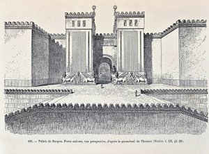 Reconstruction de la porte sud-est du Palais de Sargon à Dur-Sharrukin, aujourd