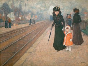La gare de banlieue - Georges d Espagnat
