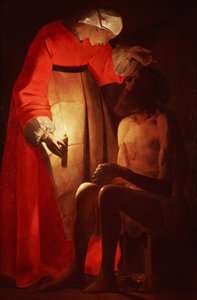 Job moqué par sa femme - Georges de La Tour