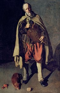Le joueur de vielle avec son chien, années 1620