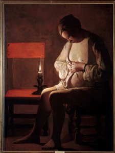 La femme a la puce - Georges de La Tour