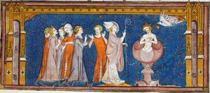 Baptême de Clovis, extrait des Chroniques de France ou de St Denis, XIVe siècle (22727635581) - Georgia Levan Ramishvili from Tbilisi