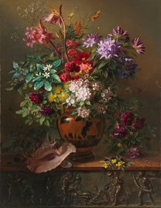 Nature morte avec des fleurs dans un vase grec : allégorie du printemps - Georgius Jacobus Johannes van Os