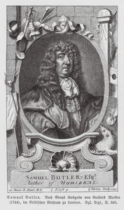 Samuel Butler, poète anglais (gravure) - Gerard (after) Soest