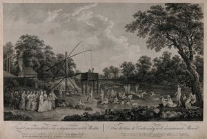 Vue des bains Serebryanichesky à Moscou, 1796 - Gerard Barthe de la