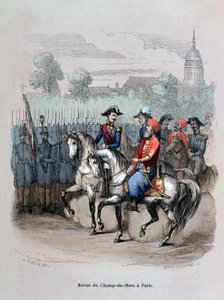 Revue militaire avec Ibrahim Pacha, Champ de Mars, Paris, c1846-1847