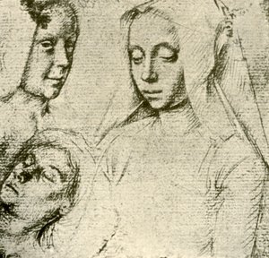 Trois têtes féminines - Gerard David