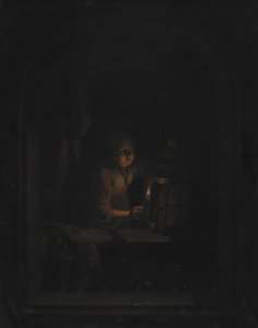 Fille avec une bougie - Gerrit Dou