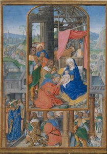 Enluminure de manuscrit avec Adoration des Mages, vers 1515-1525 - Gerard Horenbout