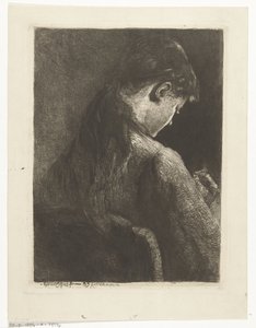 Fille assise, vue de dos - Gerard Jan Bos