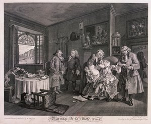 Mariage à la mode, Planche VI, 1745 - Gerard Jean Baptiste Scotin