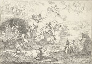 Mercure donne Bacchus aux nymphes (La vie des Bacchantes) - Gerard Melder