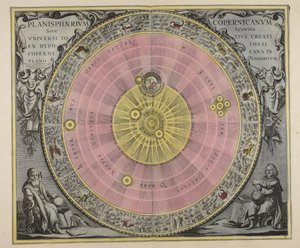Planisphaerium Copernicanum, sive, Systema universi totius creati ex hypothesi Copernicana in plano exhibitum - Gerard Valck