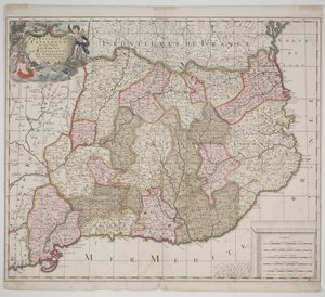 Principauté de Catalogne, vers 1702 (eau-forte coloriée à la main) - Gerard Valck
