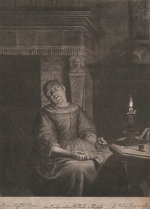 La couturière assise endormie - Gerard Valk