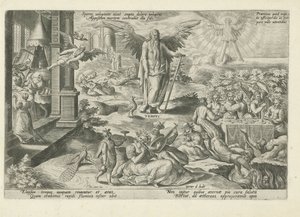Le Temps au milieu des gens paresseux Sperne uoluptates nocet empta dolore uoluptas Moraliserende allegorieën op de tijd - Gerard de Jode