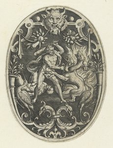 Décoration plane : Hercule tue le monstre Géryon - Gerard de Jode
