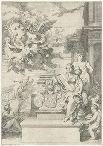 Allégorie sur le commerce et les armoiries des Médicis - Gerard de Lairesse