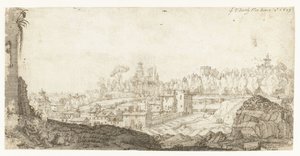 Vue du Pincio depuis le sud-est, Rome