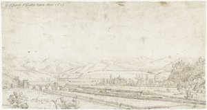 Paysage avec le Ponte Milvio, près de Rome - Gerard ter Borch