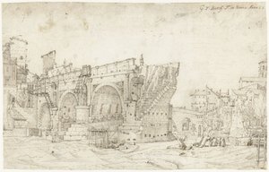Ponte Rotto sur le Tibre, Rome - Gerard ter Borch