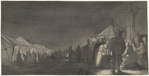 Le Marché au lait à Zwolle, le soir