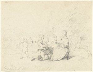 Seigneur agenouillé devant une dame - Gerard ter Borch (II)