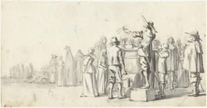 Crieur sur une place de marché - Gerard ter Borch (II)