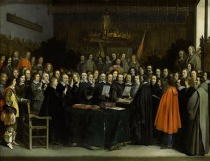 La ratification du traité de Münster (De eedaflegging van de Vrede van Münster in 1648)