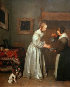 Dame se lavant les mains - Gerard ter Borch