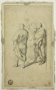 Groupe de quatre hommes en toge - Gerard ter Borch