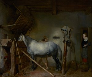 Écurie de chevaux - Gerard ter Borch