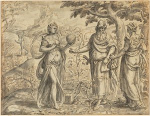 La semence tombée parmi les épines, de la parabole du semeur, vers 1573 - Gerard van Groeningen