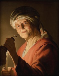 Une vieille femme - Gerard van Honthorst