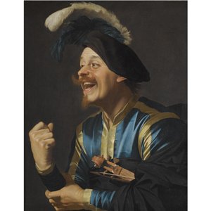 Musicien rieur avec un violon sous le bras - Gerard van Honthorst
