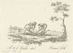 Deux équarrisseurs - Gerardus Emaus de Micault (signed by artist)