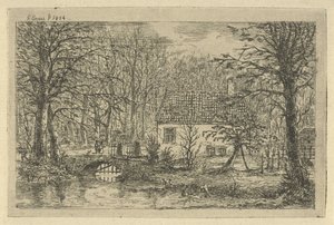 Maison avec pont sur un fossé