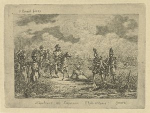 Napoléon auprès de soldats tombés - Gerardus Emaus de Micault