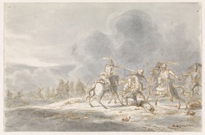 Combat de cavaliers - Gerardus Emaus de Micault