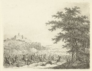 Combat de cavaliers près du fort Königstein - Gerardus Emaus de Micault