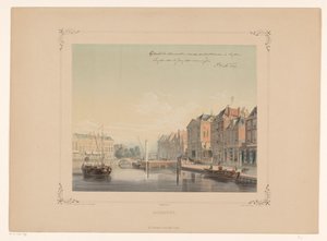 Vue sur le Aalmarkt à Leiden - Gerardus Johannes Bos