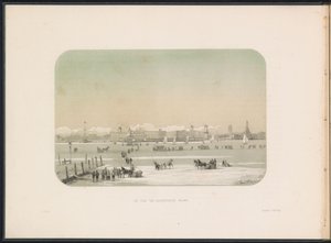 Plaisirs sur glace sur la Meuse à Rotterdam, vue depuis Katendrecht, 1855 - Gerardus Johannes Bos