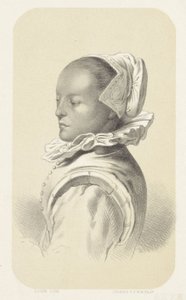 Femme avec bonnet blanc et col - Gerardus Johannes Bos